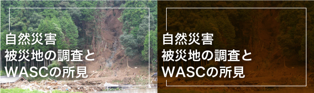 自然災害被災地の調査とWASCの所見